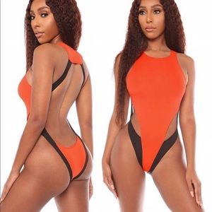 Icon Swim: Bright Orange and Black Monokini